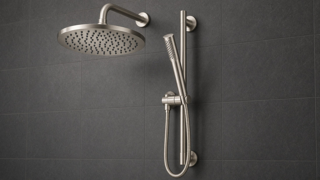 Brushed Nickel Shower Heads from Moen: Handheld, Rain and Combo Picks - Aqualux Studio guide cover