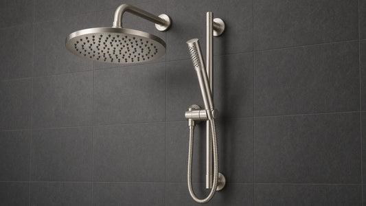 Brushed Nickel Shower Heads from Moen: Handheld, Rain and Combo Picks - Aqualux Studio guide cover