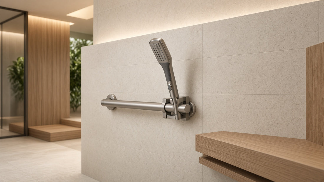 Handheld Shower Heads for Older Adults: Grip, Dock and Reach - Aqualux Studio guide cover
