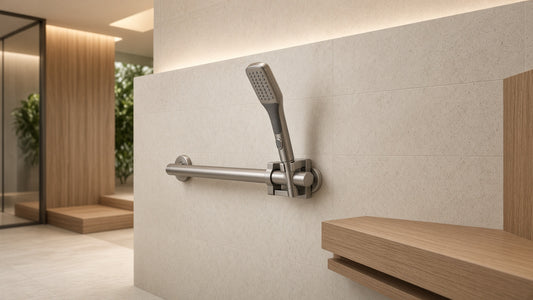 Handheld Shower Heads for Older Adults: Grip, Dock and Reach - Aqualux Studio guide cover