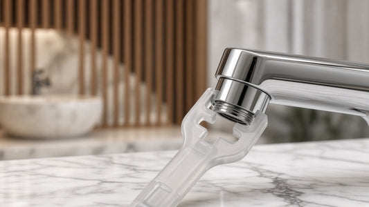 How to Remove a Concealed Bathroom Faucet Aerator - Aqualux Studio guide cover