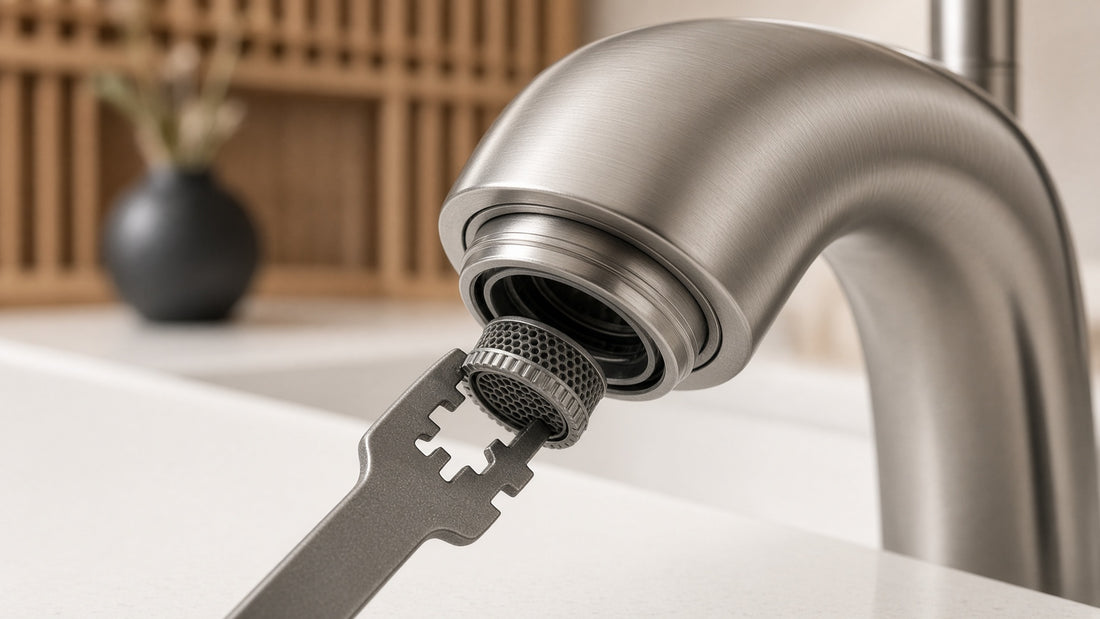 How to Remove a Moen Kitchen Faucet Aerator - Aqualux Studio guide cover