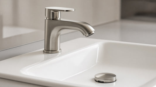 Moen 84771SRN Revyl Faucet: Spot Resist Nickel, Drain and Sink Fit - Aqualux Studio guide cover
