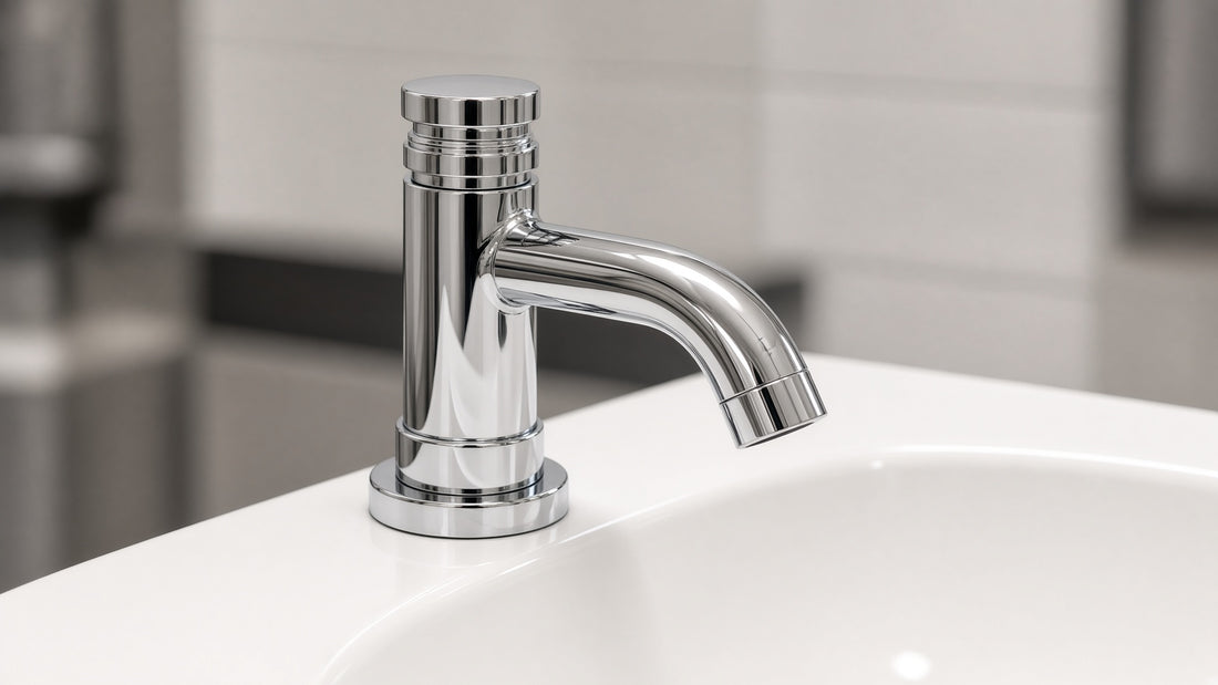 Moen 8886 M-Press Metering Faucet: Where It Fits and What to Check - Aqualux Studio guide cover