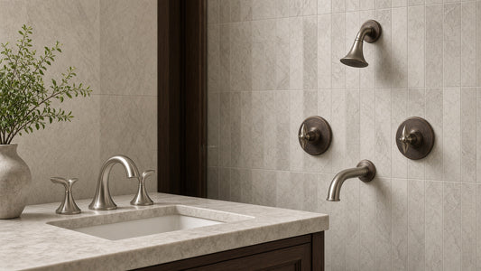 Moen Eva Collection Guide: Faucets, Shower Trims and Finishes That Match - Aqualux Studio guide cover