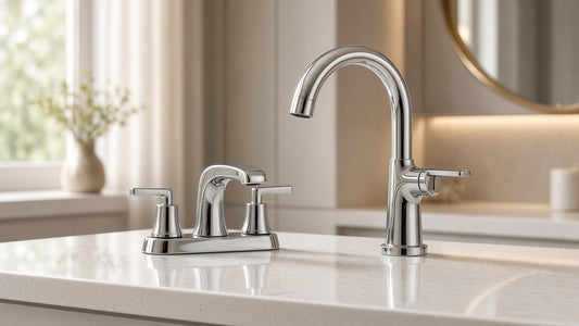 Moen Glyde Bathroom Faucets: Centerset or High-Arc? - Aqualux Studio guide cover