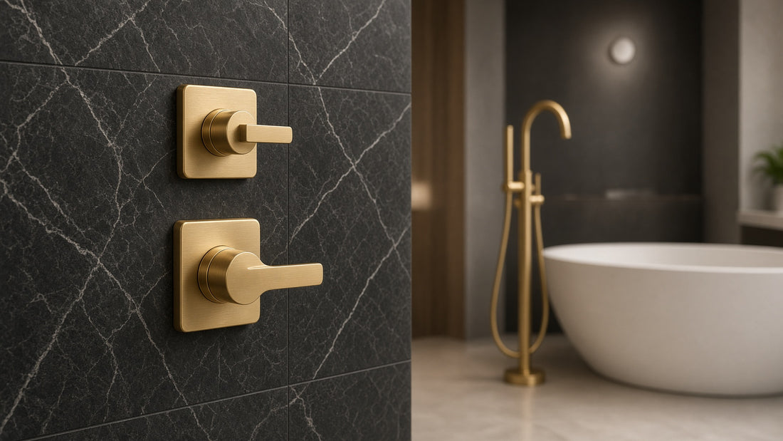 Moen Voss Collection Guide: Shower Trims, Tub Fillers and Finishes - Aqualux Studio guide cover