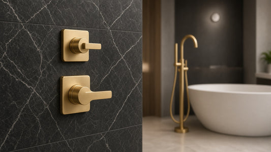 Moen Voss Collection Guide: Shower Trims, Tub Fillers and Finishes - Aqualux Studio guide cover
