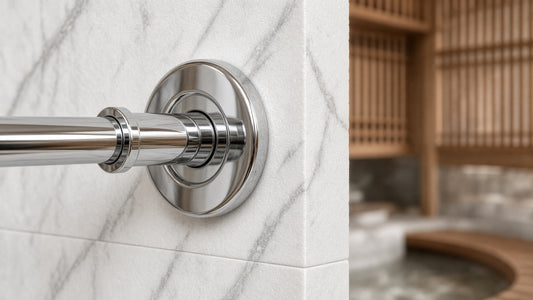 Shower Arm Flange Size: How to Cover the Wall Opening - Aqualux Studio guide cover