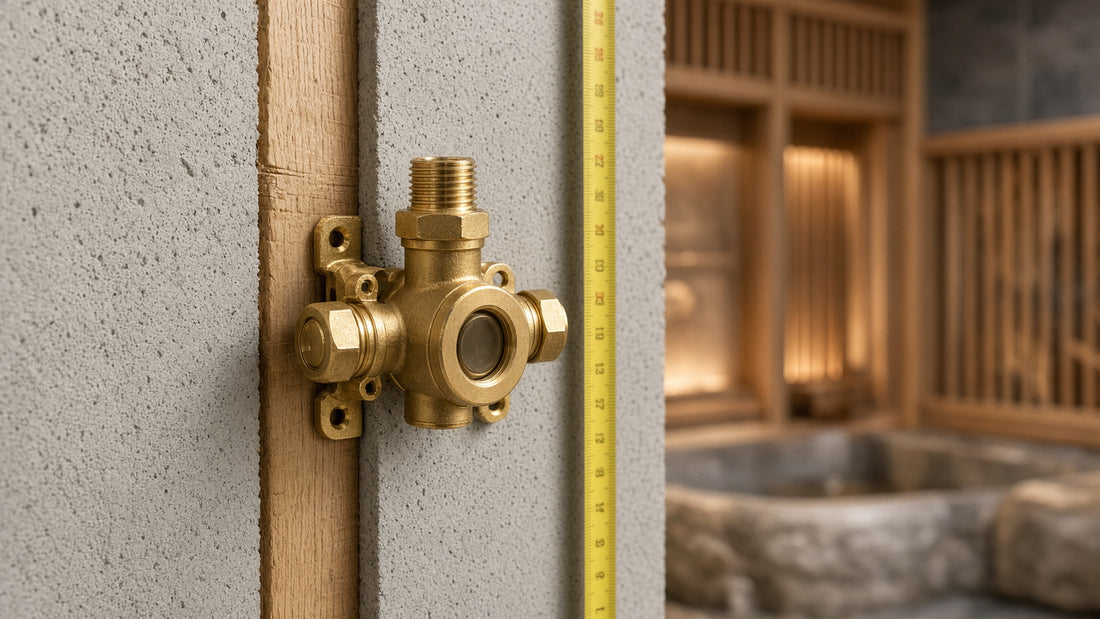 Shower Valve Height: Where to Position the Control Before Tiling - Aqualux Studio guide cover