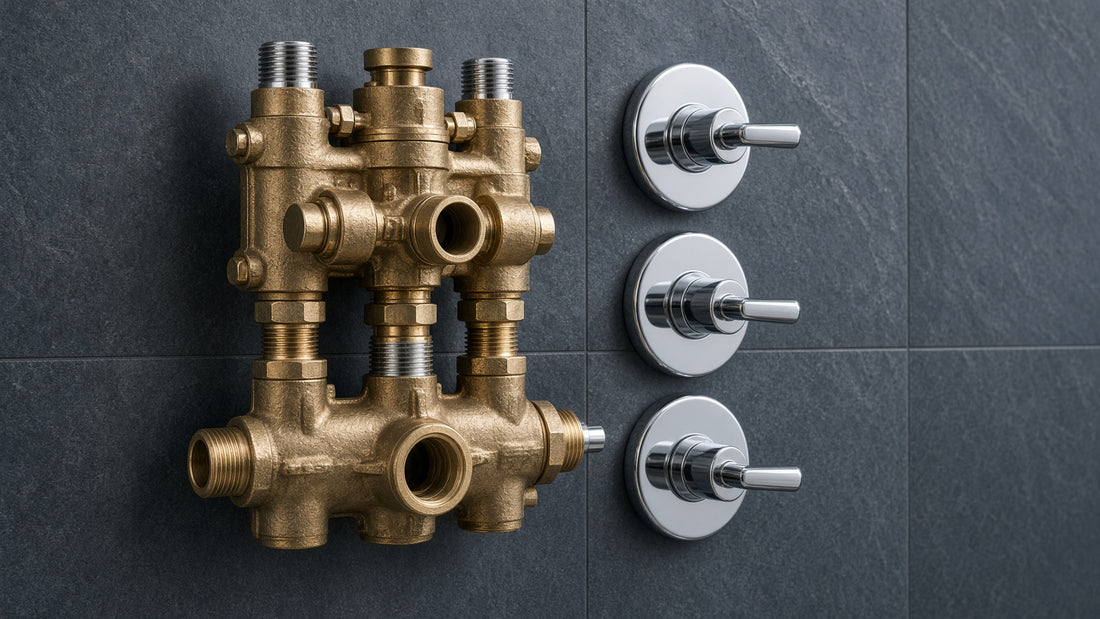 Transfer Valve vs Diverter Valve: Which One Your Shower Needs - Aqualux Studio guide cover