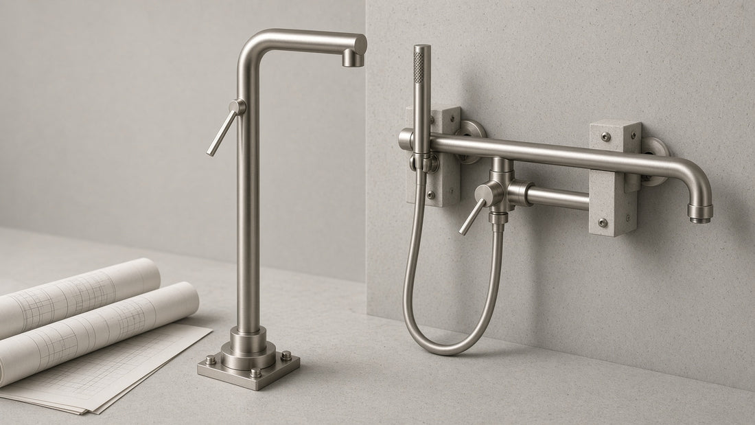 Wall-Mount vs Floor-Mount Tub Filler: Space and Plumbing Tradeoffs - Aqualux Studio guide cover