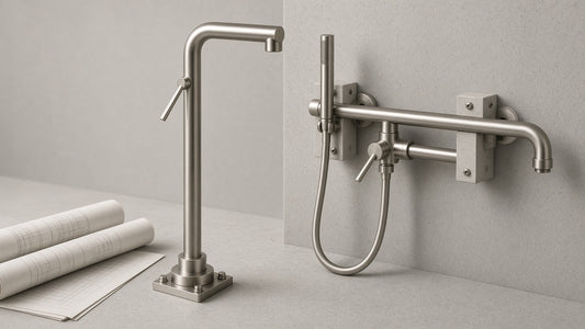 Wall-Mount vs Floor-Mount Tub Filler: Space and Plumbing Tradeoffs - Aqualux Studio guide cover