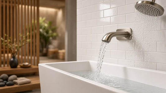 Water Comes Out of the Shower Head While Filling the Tub: Why? - Aqualux Studio guide cover