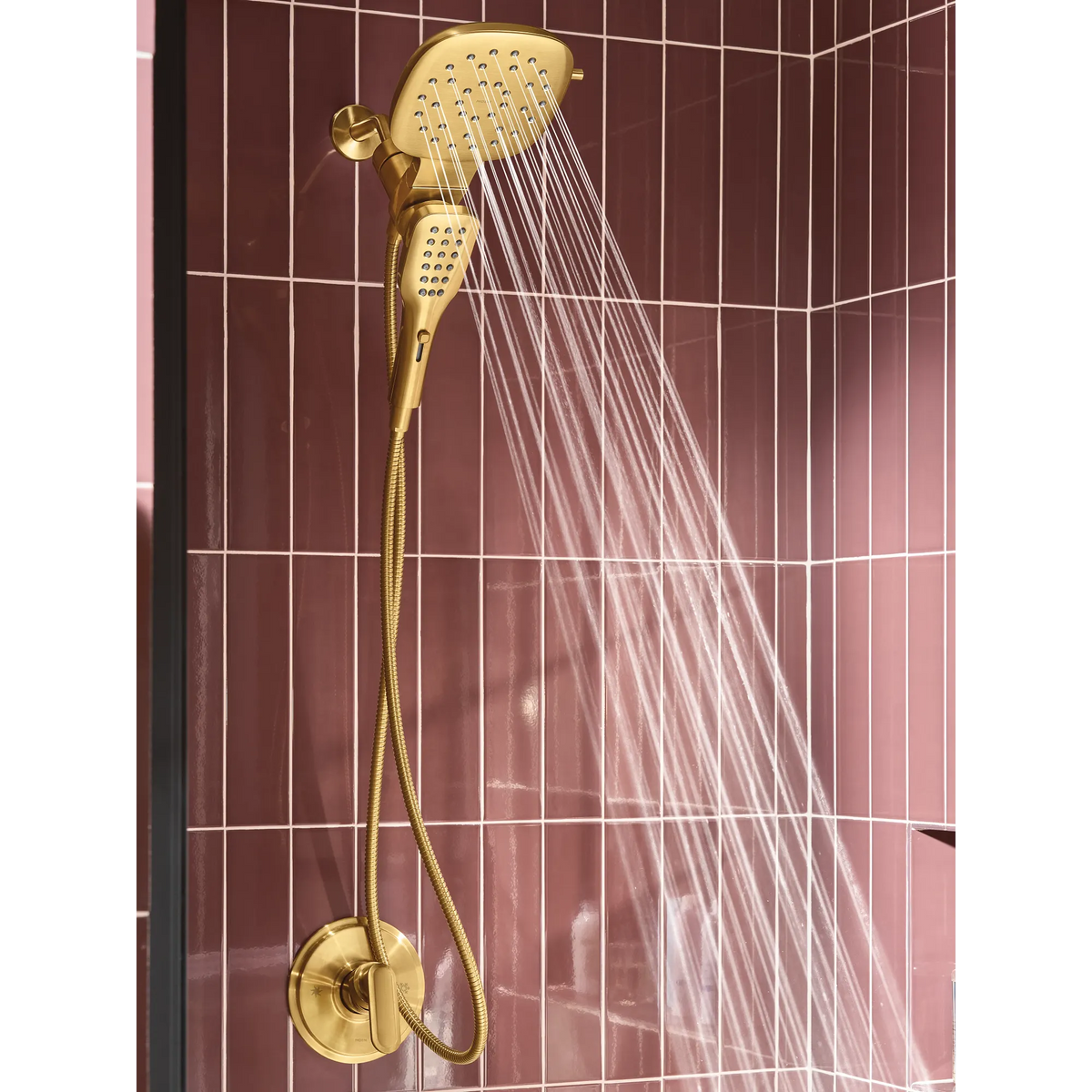 Moen 220C5BG Verso Combination Shower with Infiniti Dial in Brushed Gold