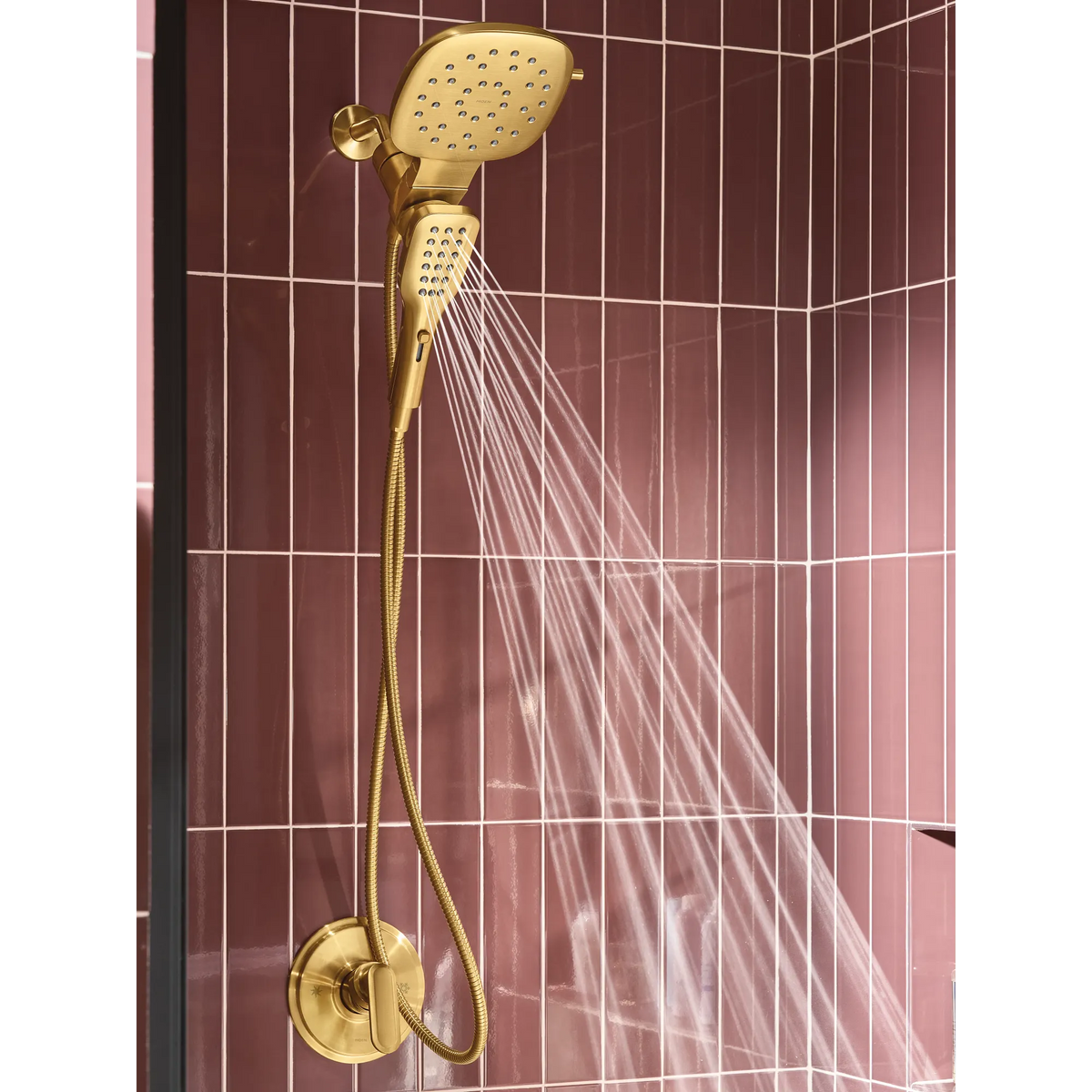 Moen 220C5BG Verso Combination Shower with Infiniti Dial in Brushed Gold