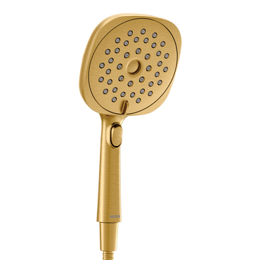 Moen 220H5BG Verso Brushed Gold 5" Square Handheld with Infiniti Dial In