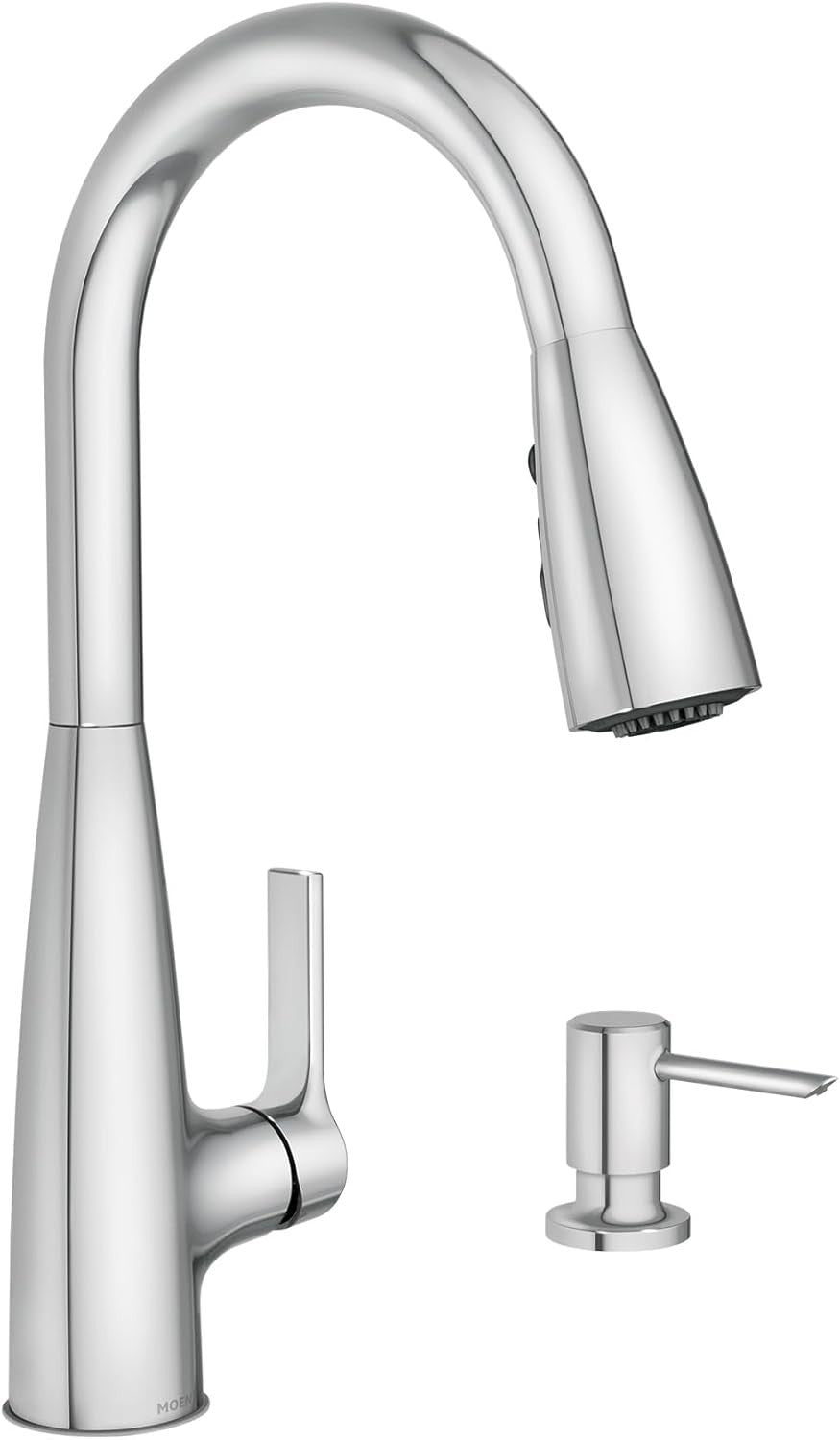 Moen 87627EISRS Haelyn Kitchen Faucet Spot Resist Stainless LED ColorCue New