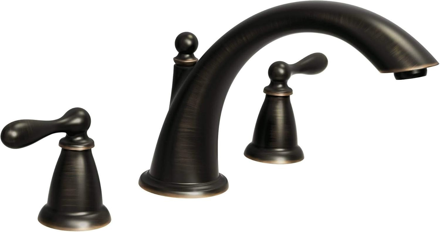 MOEN 86440BRB Caldwell Mediterranean Bronze Two-Handle High Arc Roman Tub Faucet