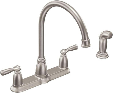 Moen CA87000SRS Banbury High Arc Kitchen Faucet Side Spray Stainless New