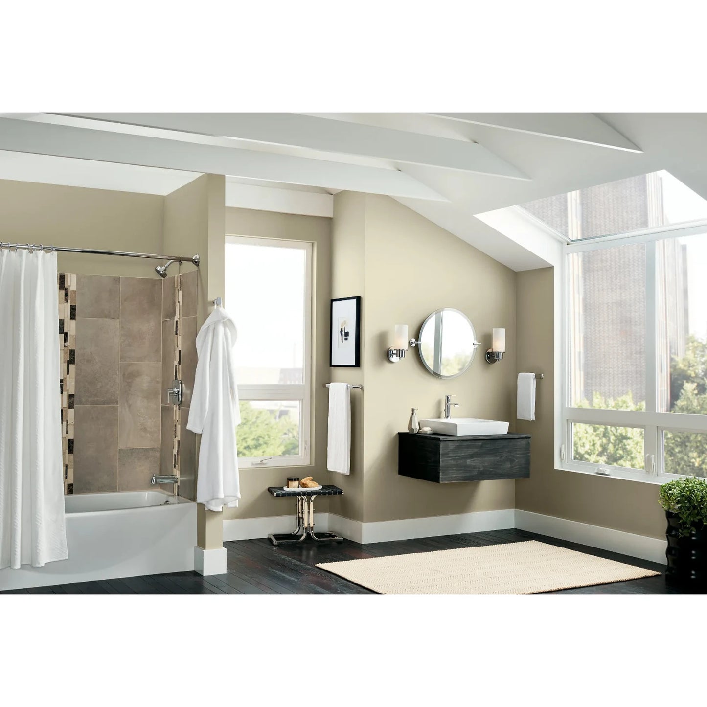 Moen Delta T2473EP Genta LX Chrome Monitor Tub and Shower Faucet Trim Kit