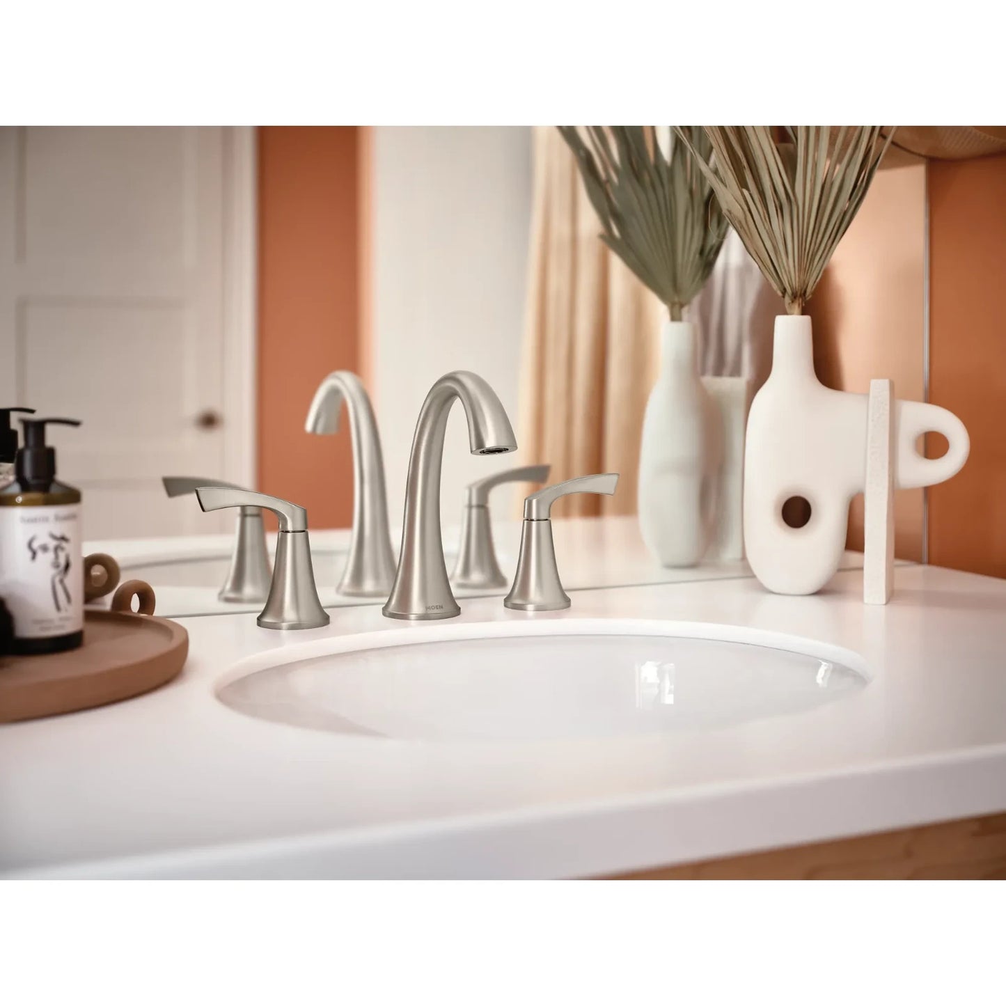 Moen 84468SRN Widespread Faucet Brushed Nickel Spot Resist New