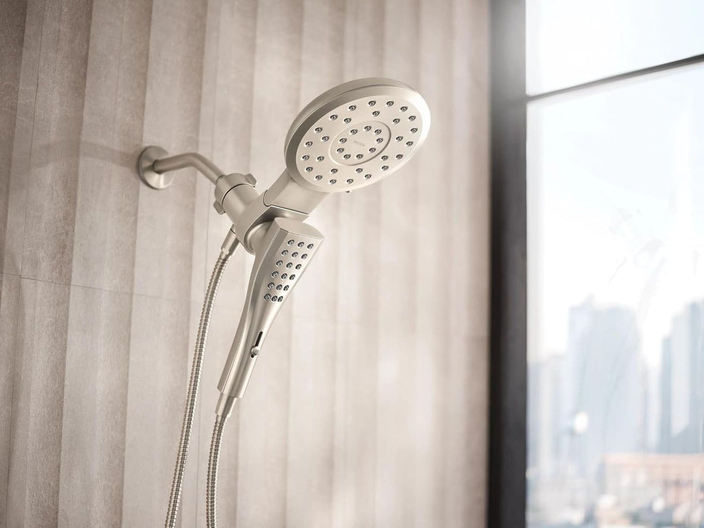 Moen 220C3BN Verso Combo 2.5 GPM Shower Head W/ Magnetic Handheld Brushed Nickel