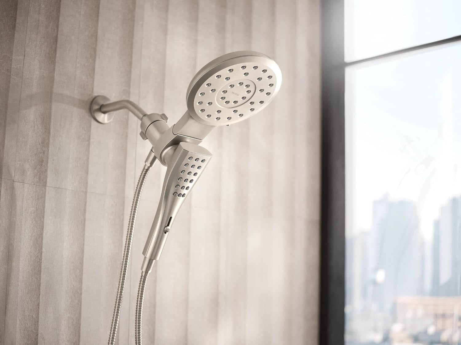 Moen 220C3BN Verso Combo 2.5 GPM Shower Head W/ Magnetic Handheld Brushed Nickel