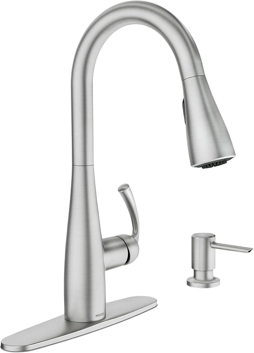 Moen 87014SRS Essie Kitchen Faucet Spot Resist Stainless Pulldown High Arc New