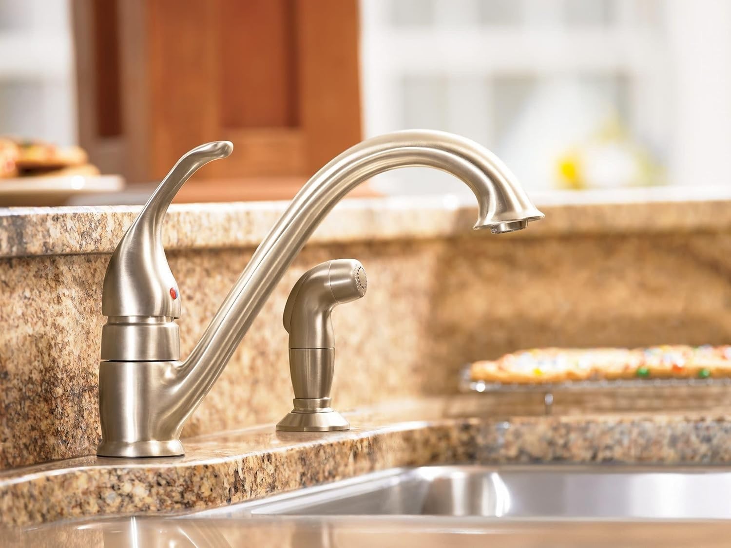 Moen 7840 Camerist Single Handle Kitchen Faucet Chrome Low Arc