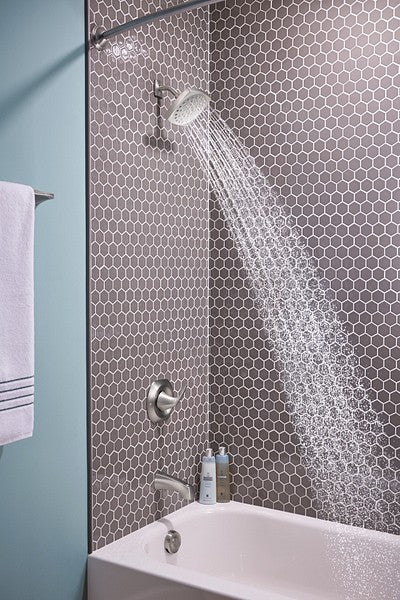 Moen 82504SRN Lindor Spot Resist Brushed Nickel Tub Shower Faucet Posi-Temp New