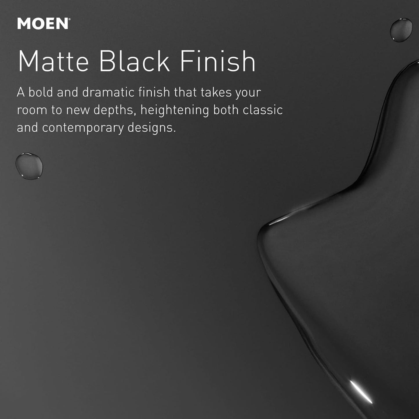 Moen 189315BL Matte Black Handheld Shower Head 5 Function Eco-Performance New