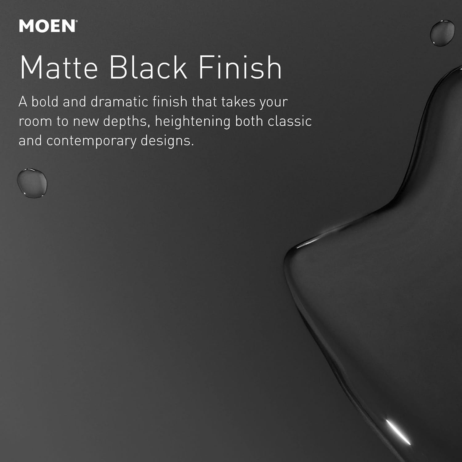 Moen 189315BL Matte Black Handheld Shower Head 5 Function Eco-Performance New
