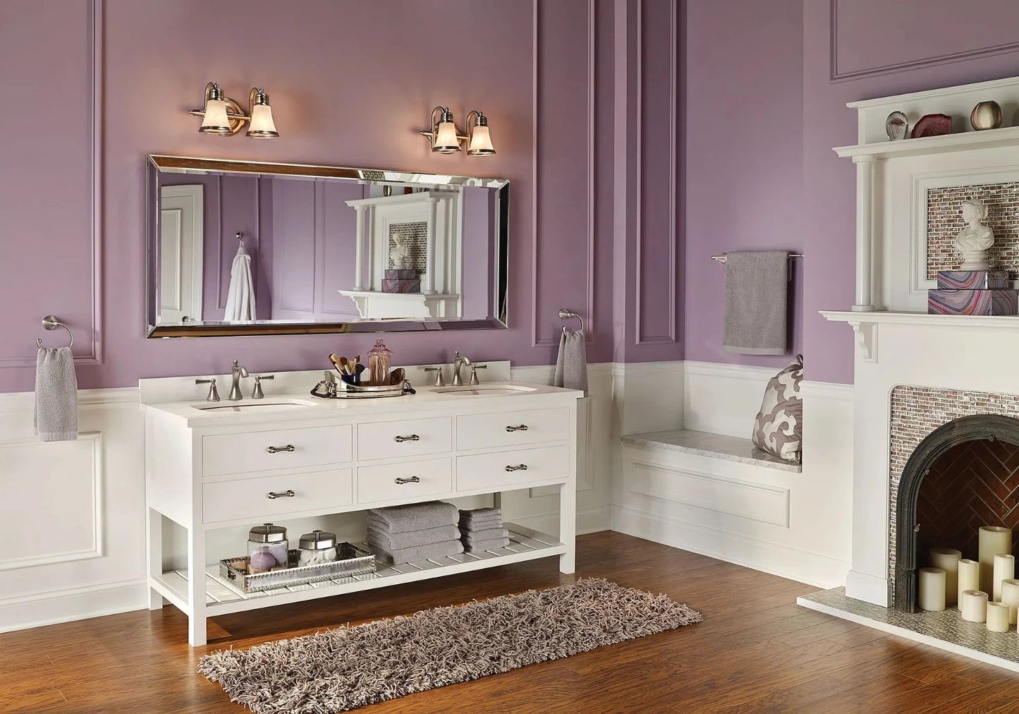 Moen T4520BN Wynford Two-Handle High Arc Bathroom Faucet Brushed Nickel New