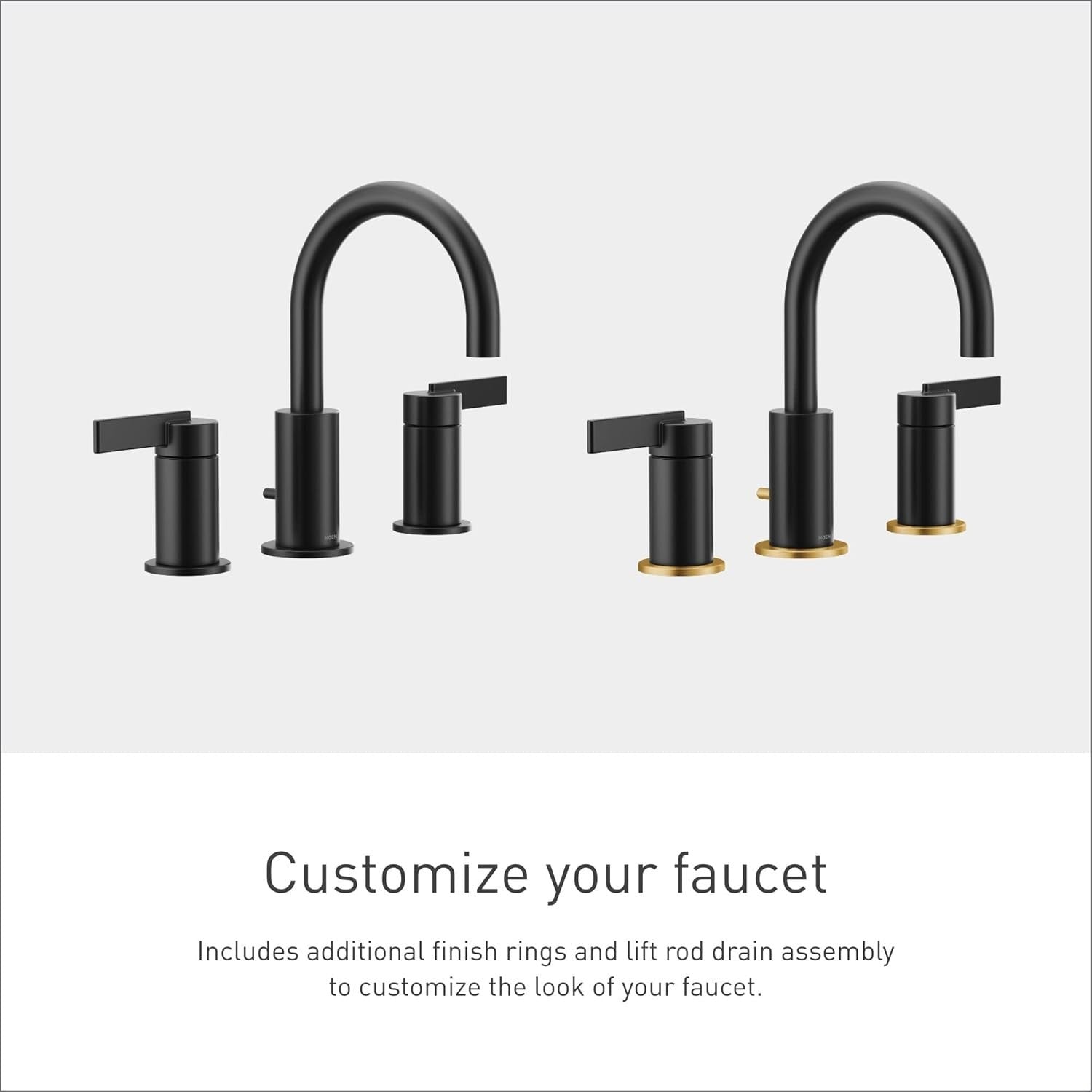 Moen Cia Two-Handle Bathroom Faucet - Matte Black (T6222BL)