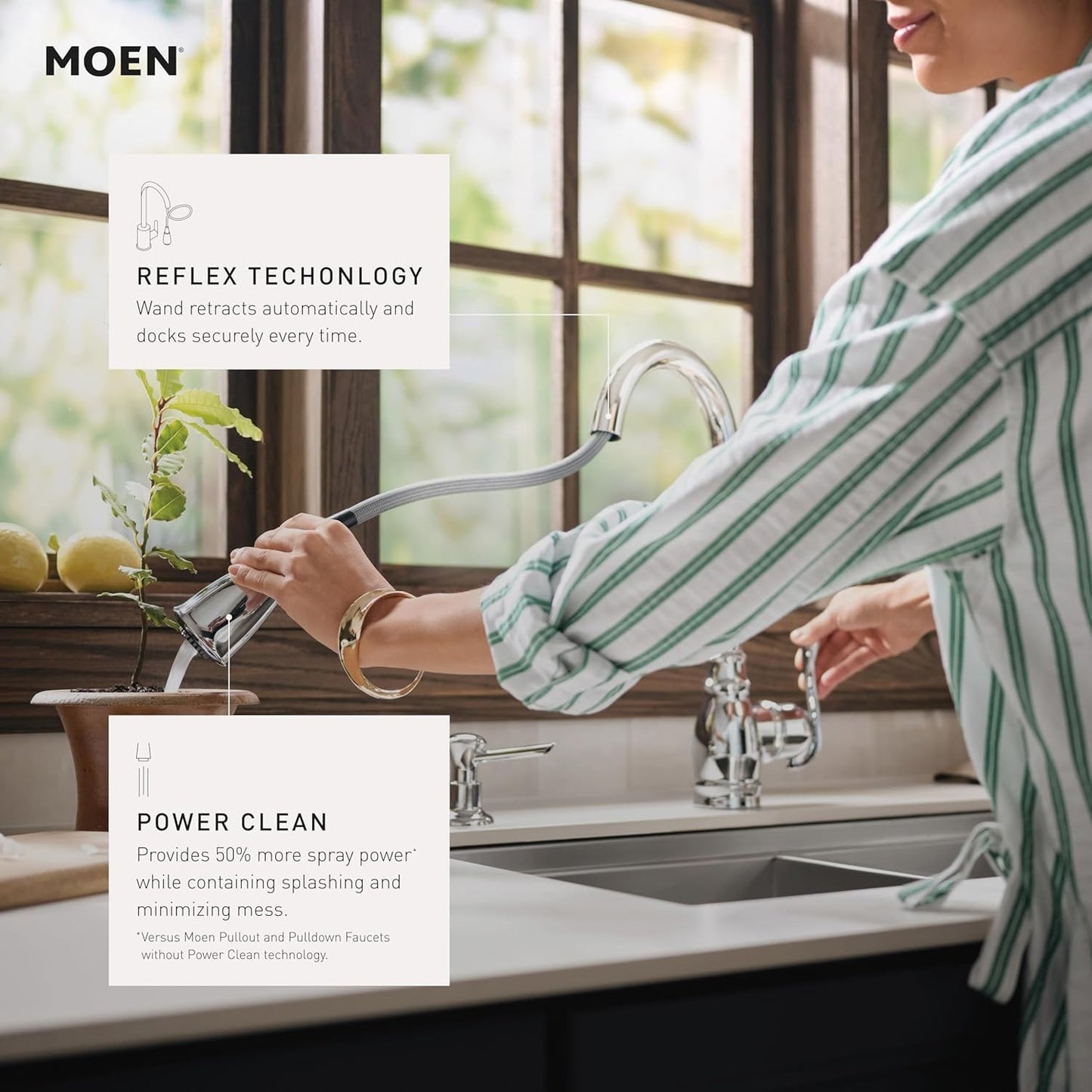 Moen CA87003SRS Anabelle Kitchen Faucet Spot Resist Stainless Pulldown New