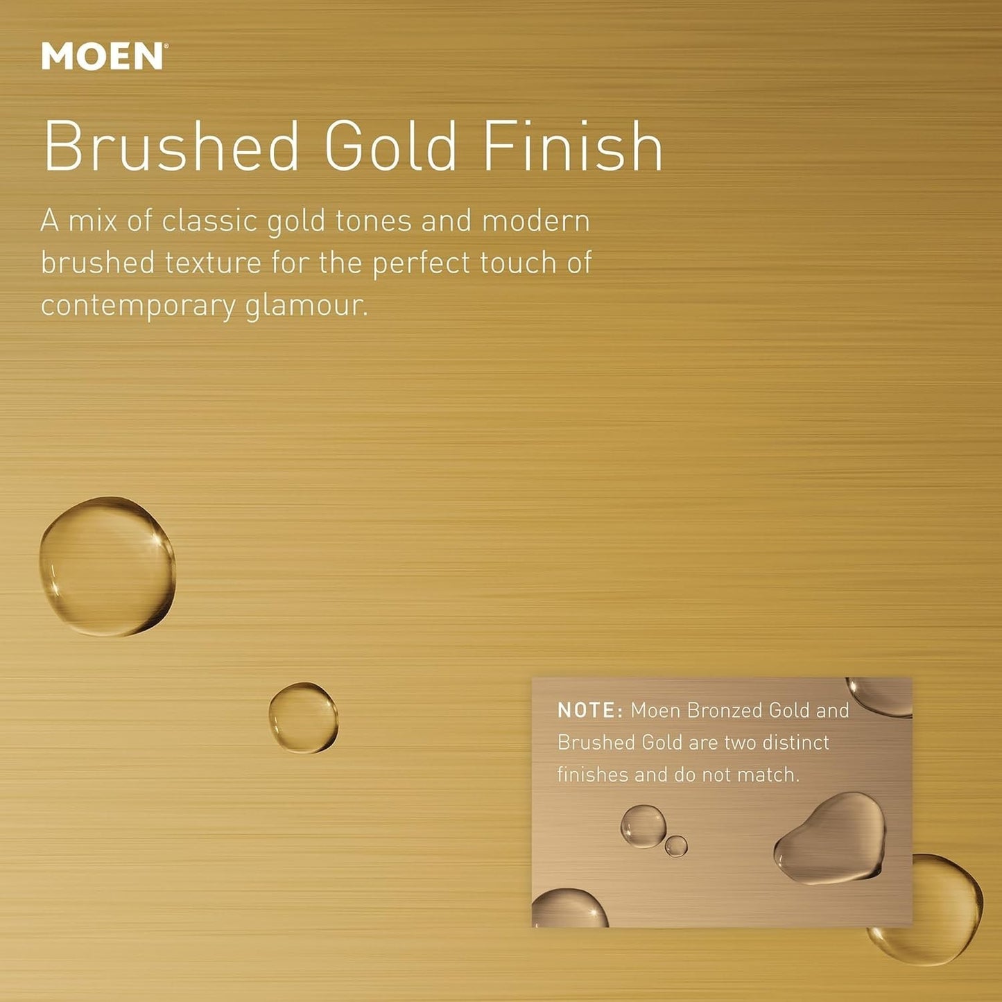 Moen S6365BG Voss 6 in Single Function Shower Head 2.5GPM in Brushed Gold