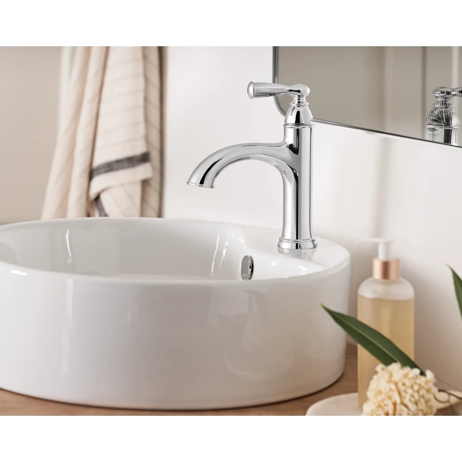 Moen 84945 Banbury Chrome Single-Handle High Arc Bathroom Faucet