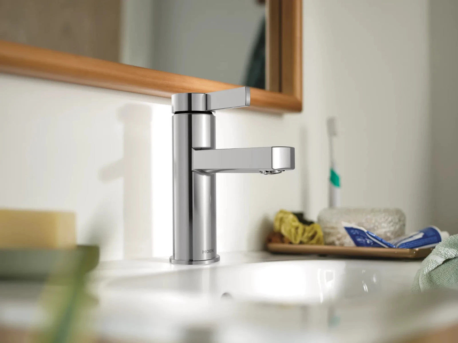 Moen 84774 Beric Single Handle Bathroom Faucet Chrome New