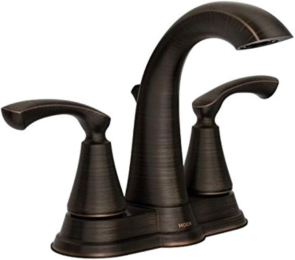 Moen Tiffin Two-Handle Centerset Bathroom Faucet Mediterranean Bronze WS84876BRB