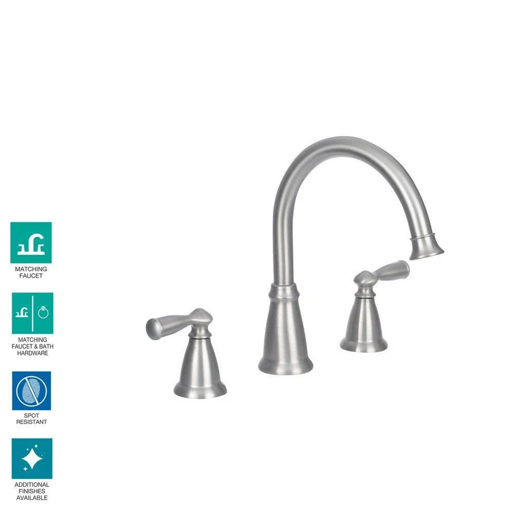 Moen Banbury Brushed Nickel 2-Handle Roman Tub Faucet (86924SRN)