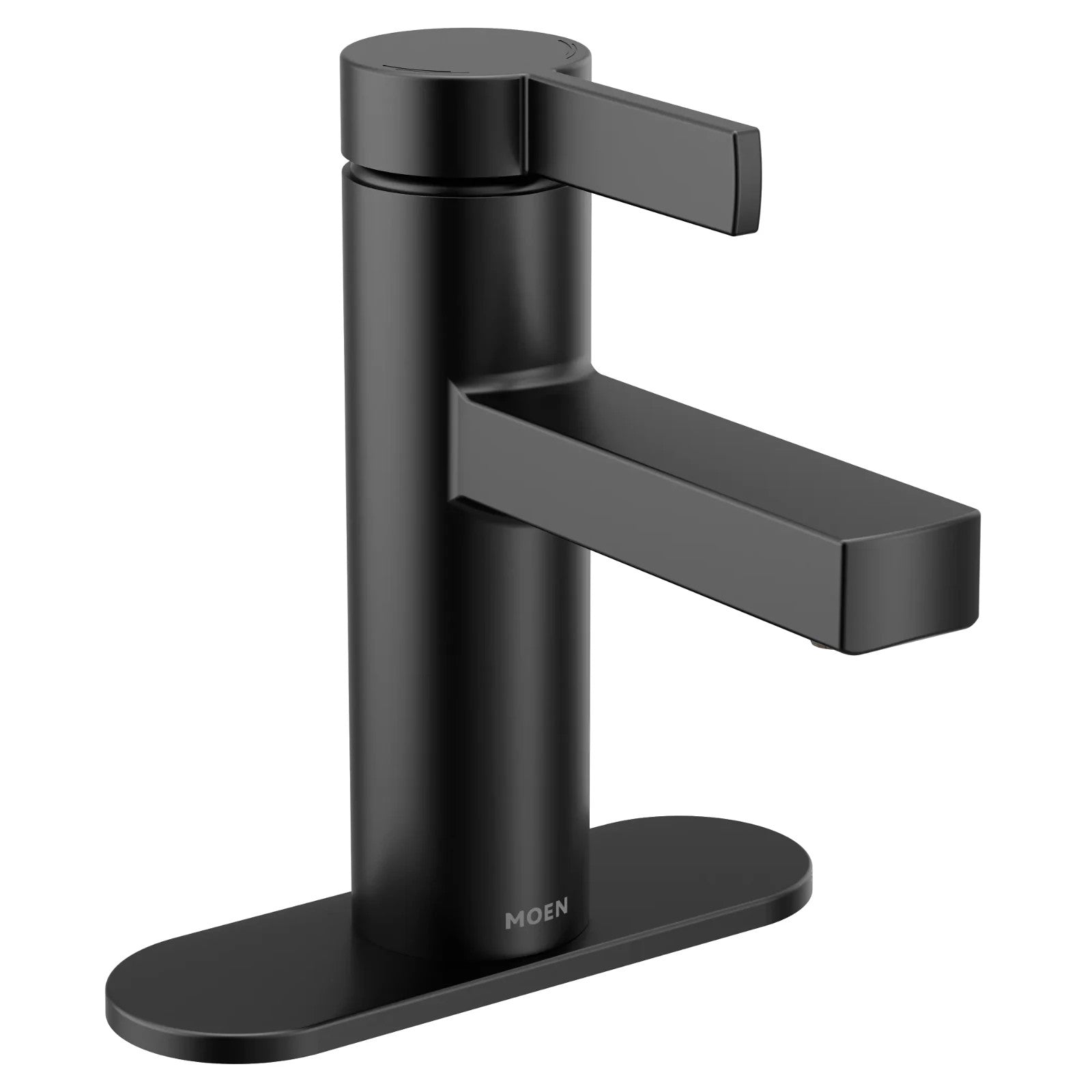 Moen 84774BL Beric Matte Black Bathroom Faucet Single Handle Deckplate New