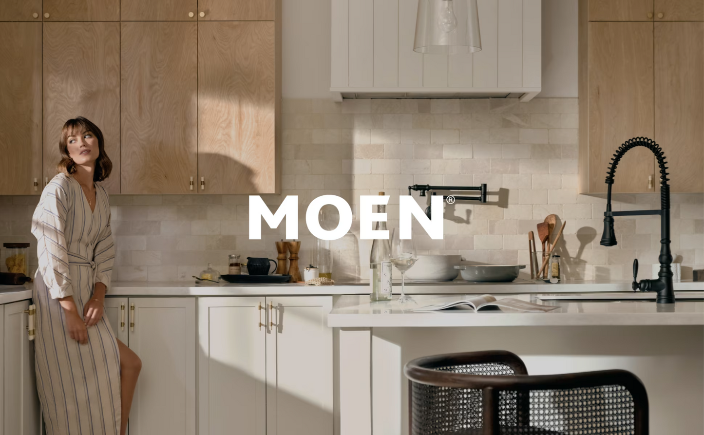 MOEN Cia T6223 Chrome Two-Handle Deck Mounted non diverter Roman Tub Faucet