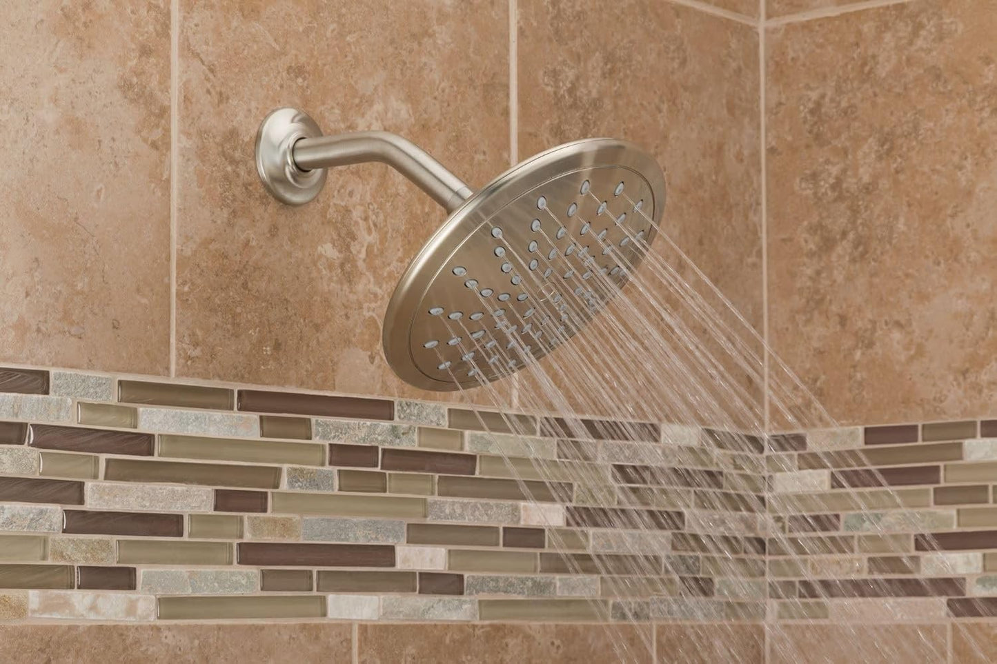Moen 6345BN Brushed Nickel Shower Head 8 inch Rainshower Eco-Performance New