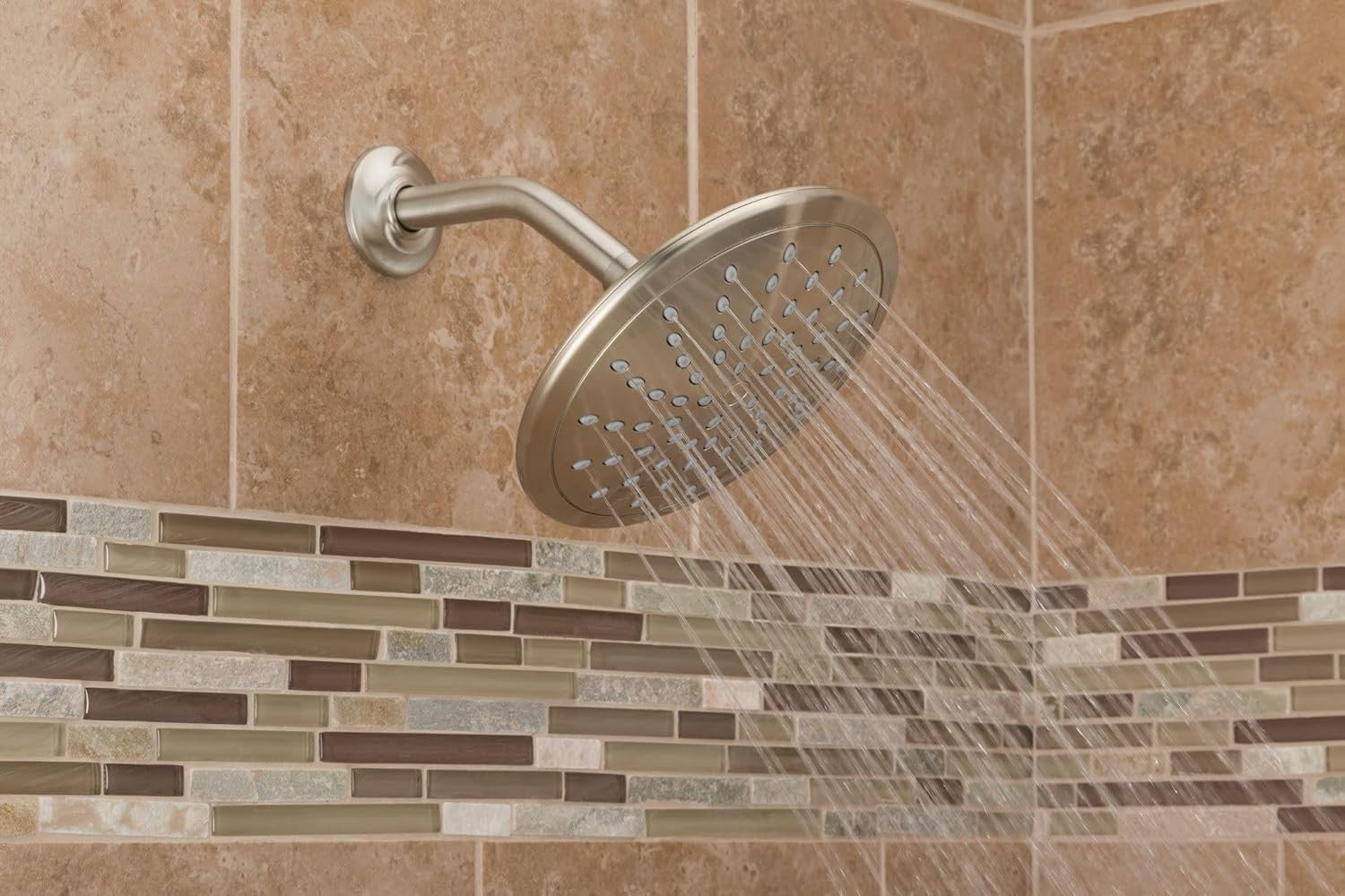 Moen 6345BN Brushed Nickel Shower Head 8 inch Rainshower Eco-Performance New
