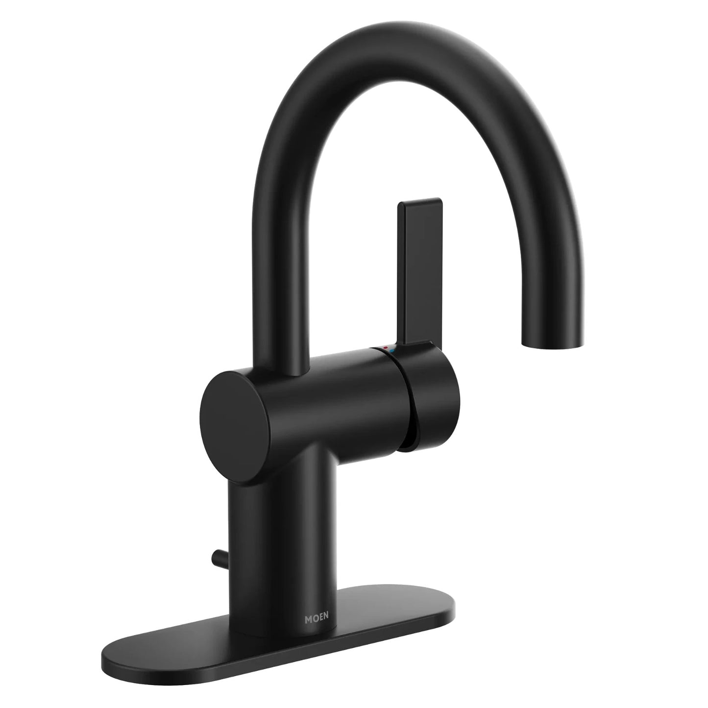 Moen 6221BL Cia Single Handle High Arc Bathroom Faucet Matte Black New