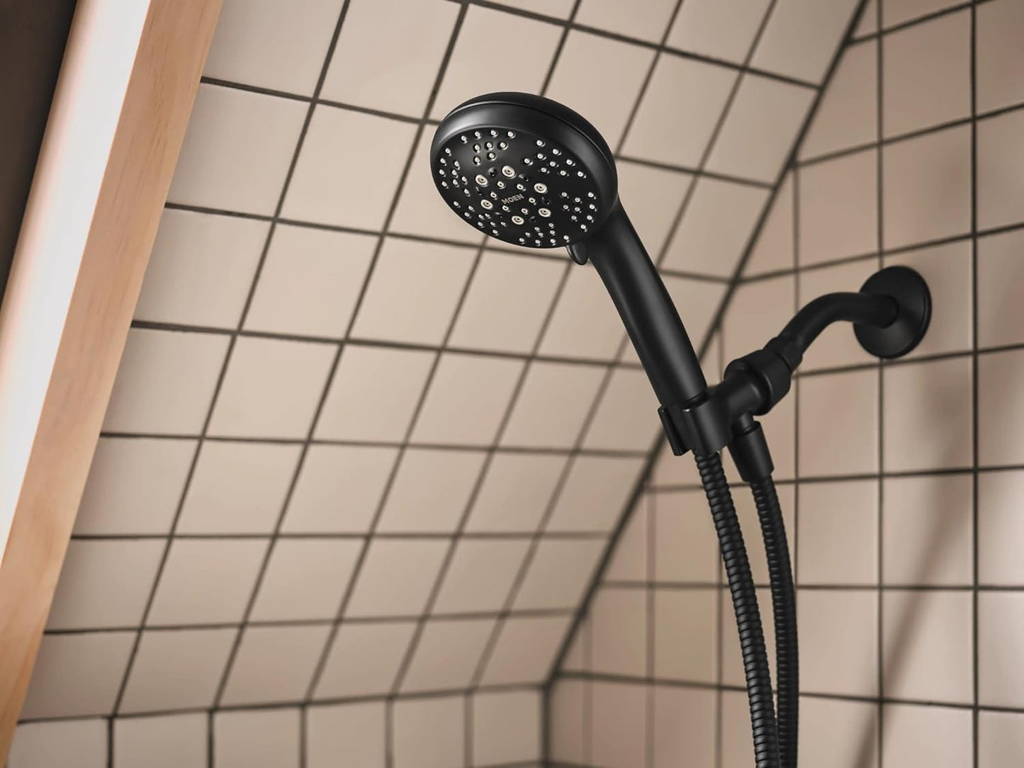 Moen 82775BL Beric Matte Black Tub Shower Faucet 5-Spray Posi-Temp Trim New