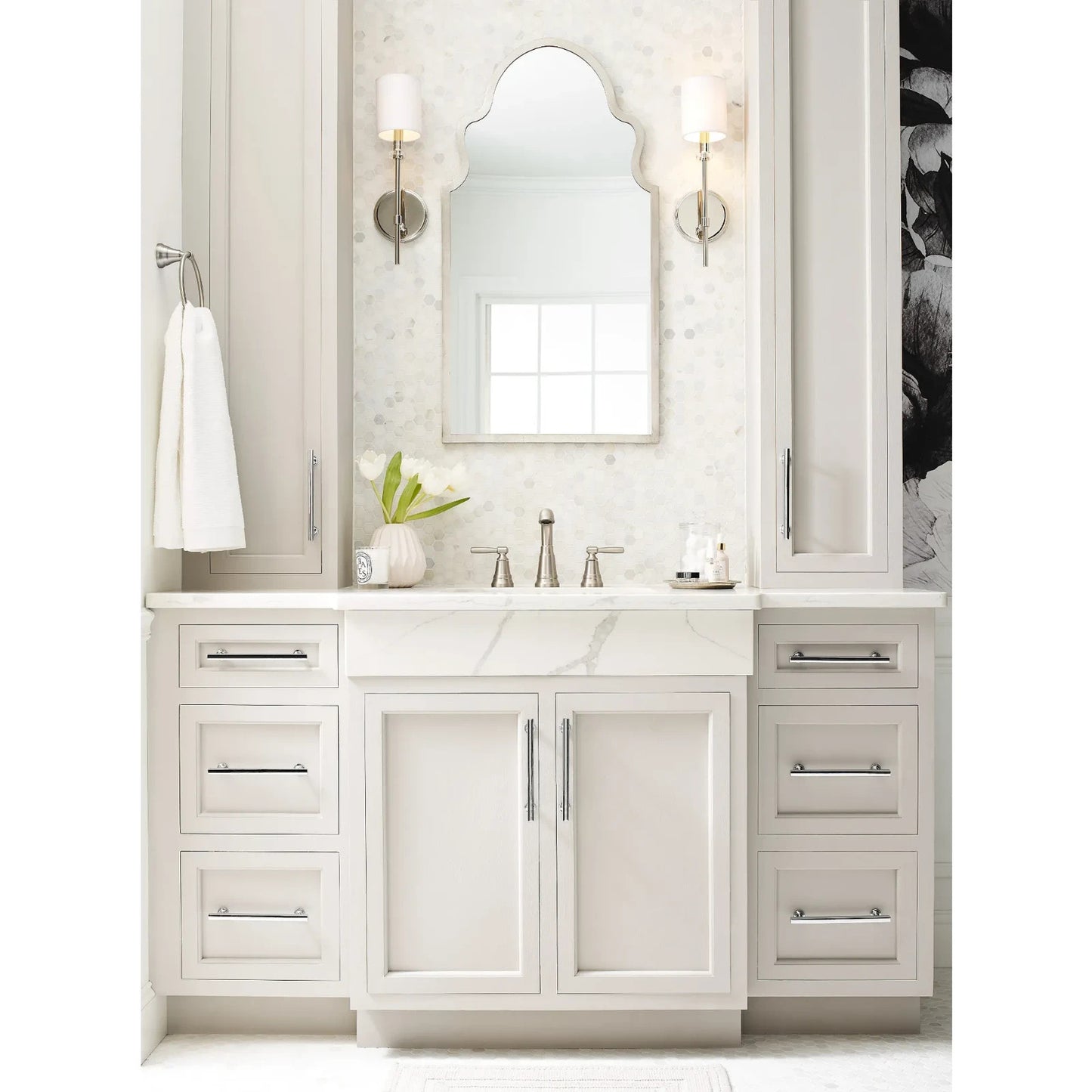 Moen 84972SRN Halle Spot Resist Brushed Nickel Single-Handle Bathroom Faucet