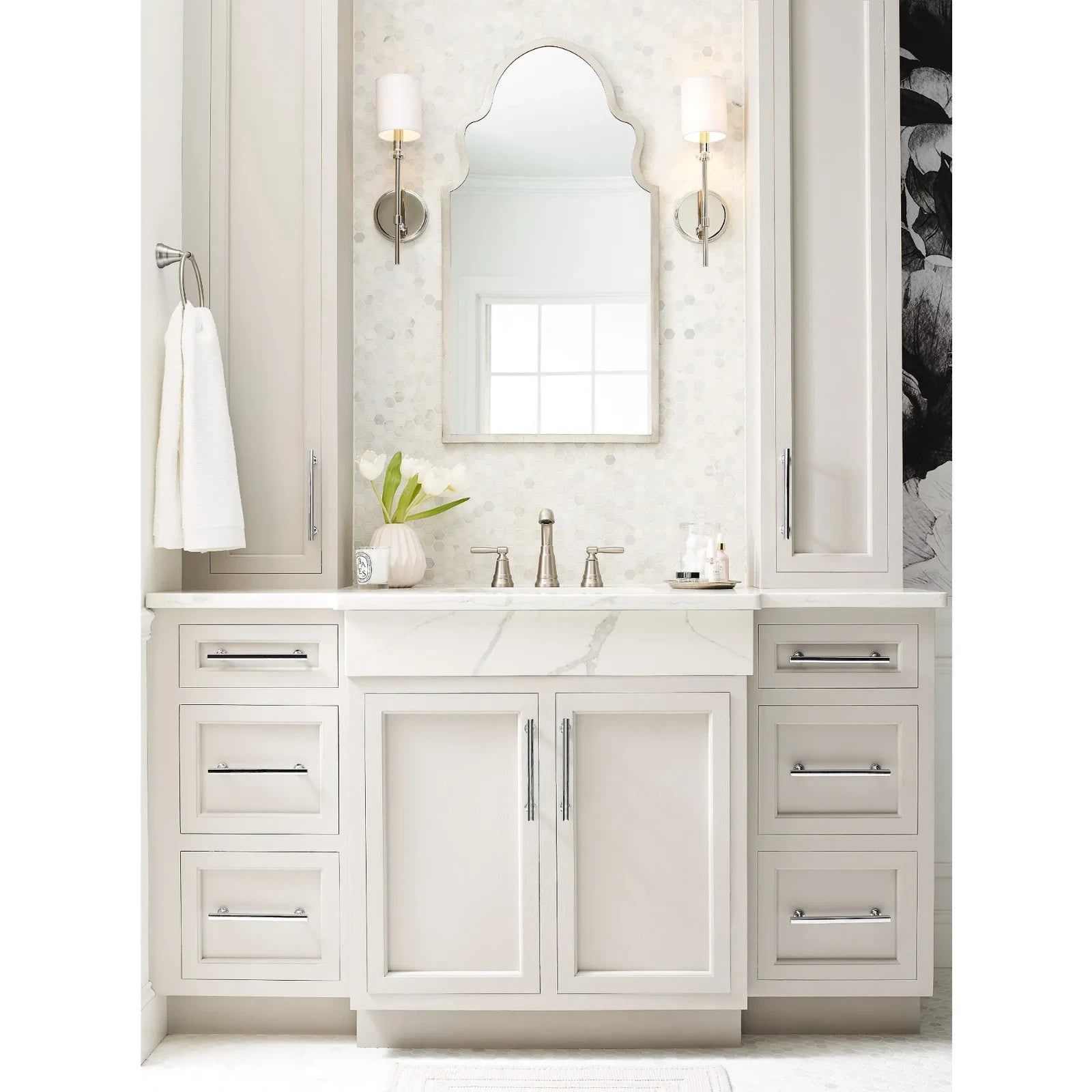 Moen 84972SRN Halle Spot Resist Brushed Nickel Single-Handle Bathroom Faucet