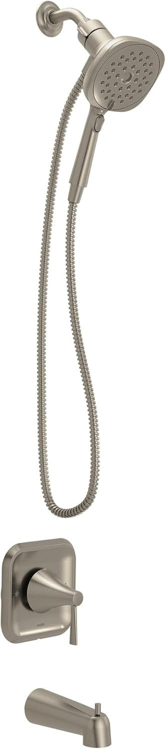 Moen 82022SRN Ronan Spot Resist Brushed Nickel Posi-Temp Tub and Shower Faucet